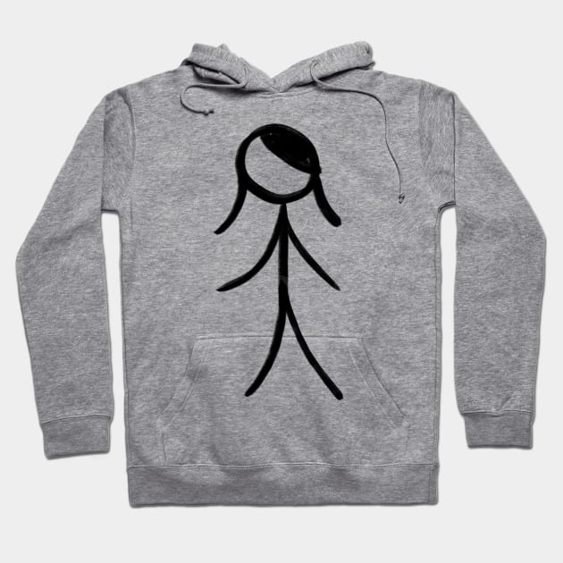 Stick figure hand drawn in a simple design Hoodie by WelshDesigns